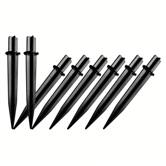 ACDANC 10 Pack Solar Light Stakes Replacement(Fit for Inner Diameter 0.49 Inch),Plastic Reinforced Ground Spikes for Solar Wheat Ear Flower Light Outdoor Landscape Path Yard Garden Deco