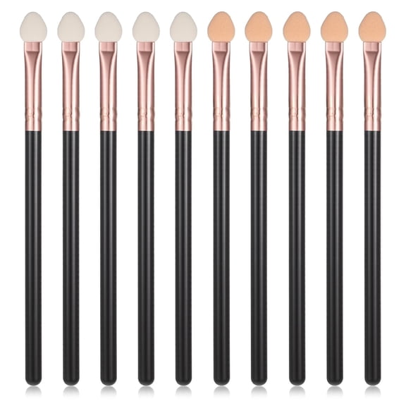 ACDANC 10 Pcs Eyeshadow Applicators Sponge,Reusable Eyeshadow Sponge Tip Applicators,Long Handle Eye Shadow Applicator Sticks for Women