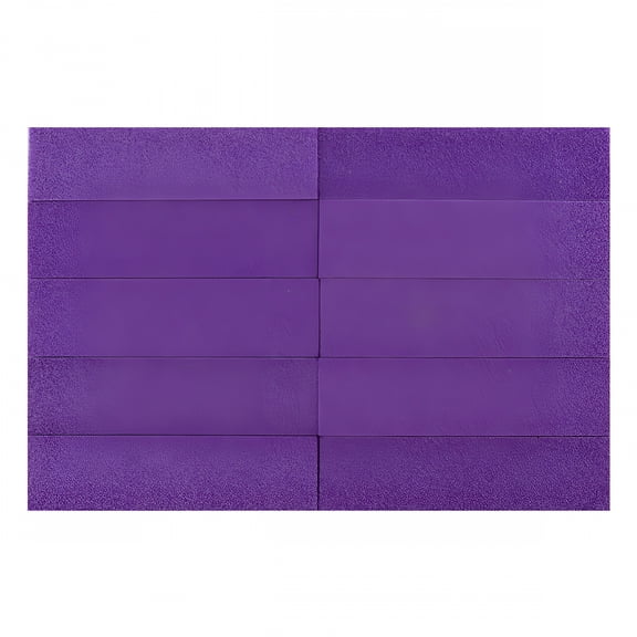 ACDANC 10 Pcs Four Sided Nail Buffer Block, Purple Sponge Sanding File for Natural and False Nails, 120 Grit Polishing Tool for Salon and Home Manicure