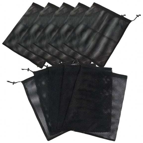 ACDANC 10 Pcs Multi-purpose Mesh Drawstring Bag for Home Use Convenient Storage Laundry Bags Sports Net Vegetable Travel
