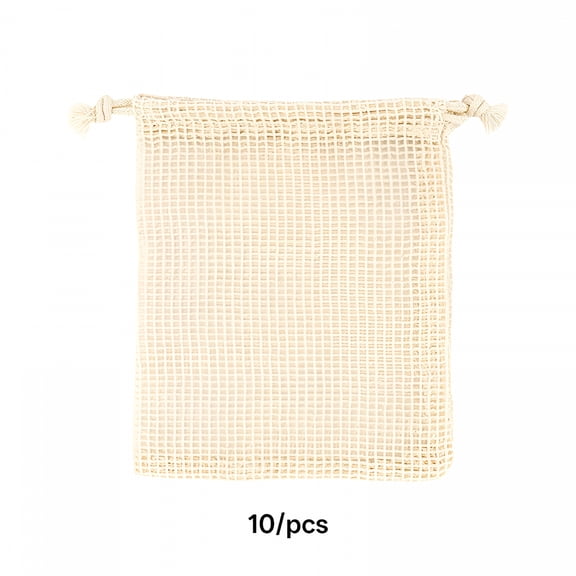ACDANC 10 Pcs Soap Saver Bag,Soap Bags for Soap Bars,Bar Soap Pouch,Foaming and Drying Soap Net,Bar Soap Saver Mess Pouch for Exfoliating,Shower,Massage (Beige)