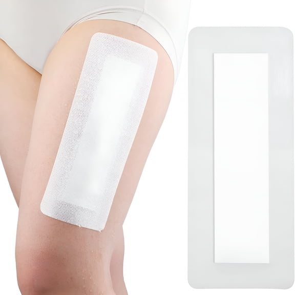 ACDANC 10 Pcs Waterproof Knee Replacement Dressing, 4x12 Inch Post Surgery Island Bandage With Adhesive Border, Bordered Gauze Pad For Joint Recovery And Incision Care