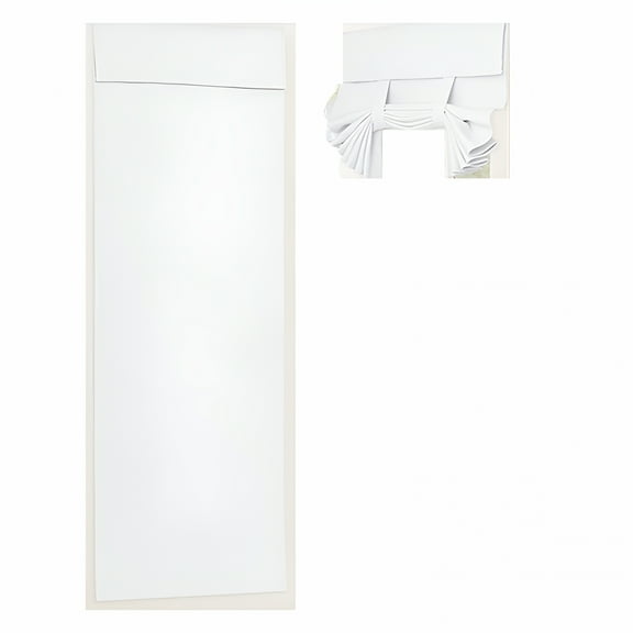 ACDANC 100% Blackout Door Curtain,No Tools No Drill Cordless Blinds for Windows,Thermal Insulated Uv Protection Privacy Window Curtains for French Door Front Door(26"W*68"H,White,1 Panel)