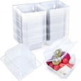 thumbnail image 1 of ACDANC 100 Count Clear Plastic Containers with Lids for Food,Thickened Disposable Sandwich Containers Clamshell Boxes for Cake Slice,Dessert,Hamburger,Salad,Pastry,Fruits,Takeout Tray, 1 of 6
