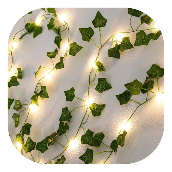 ACDANC 100 Led Ivy String Lights,32.8Ft Artificial Ivy Garland with Lights Hanging Greenery Leaf Plants for Home Kitchen Garden Office Wall Decor Wedding Party Decor