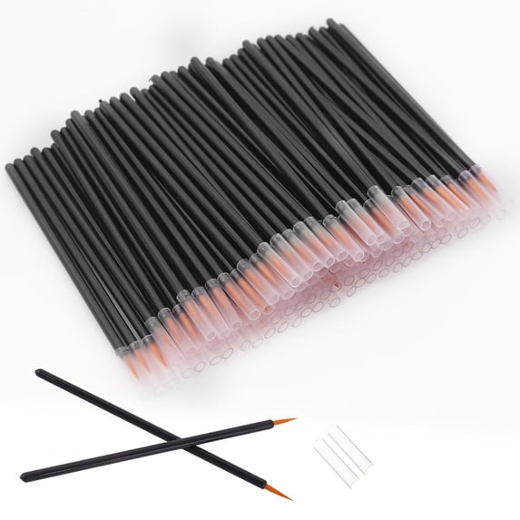 ACDANC 100 Pack Disposable Eyeliner Brush, Ultra-Fine Point Eye Liner ...