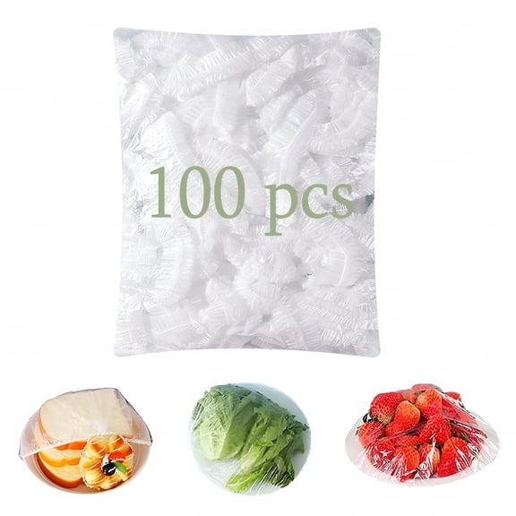 ACDANC 100 Pack Sourdough Bread Proofing Covers, Elastic Plastic Bowl Covers for Rising Dough, Transparent Reusable Shower Caps for Banneton Basket
