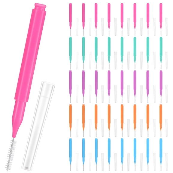 ACDANC 100 Pcs Braces for Cleaner Interdental Toothpicks Dental Flossing Head Oral Hygiene Flosser Tooth Cleaning Tools