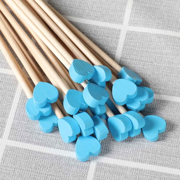 ACDANC 100 Pcs Rock Candy Sticks Wood Swizzle Sticks Wood Cake Pop Sticks Drink Stirrer Sticks for Lollipop Coffee Appetizer Skewer 6Inch