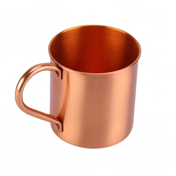 ACDANC 100% Pure Copper Mug, Rolled Edge Straight Cup for Cold Drinks, Beer, Coffee, Versatile Camping Barware