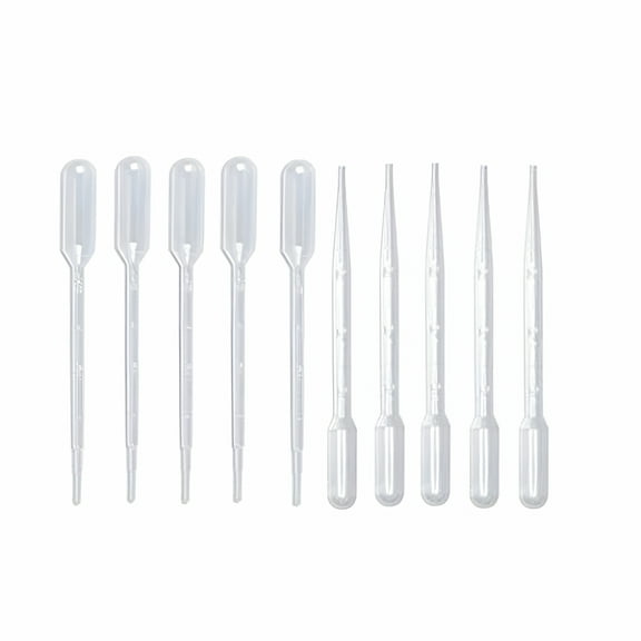 ACDANC 100Pcs 1ml Plastic Transfer Pipette Washable Pasteur Pipettes Measuring Pipettors Disposable Dropper for Mixing Acrylic Paints