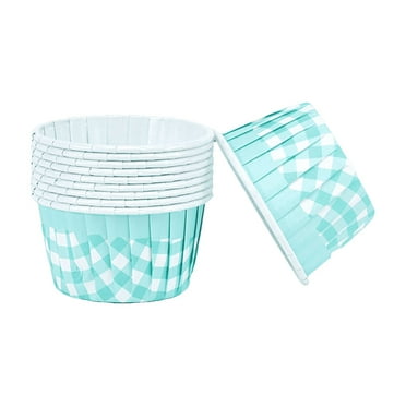 ACDANC 100Pcs Cupcake Boxes,Lightweight and Portable Cupcake Carrier,Eco-Friendly Materials Easy to Release From Molds Cake Box,Blue