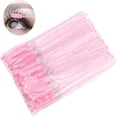 thumbnail image 1 of ACDANC 100Pcs Eyelash Brush,Eyelash Spoolies,Eyebrow Brush,Spiral Mascara Wands,Soft Brush Hair,Portable,Suitable for Travel,Trip,And Outdoor Makeup(Pink), 1 of 4