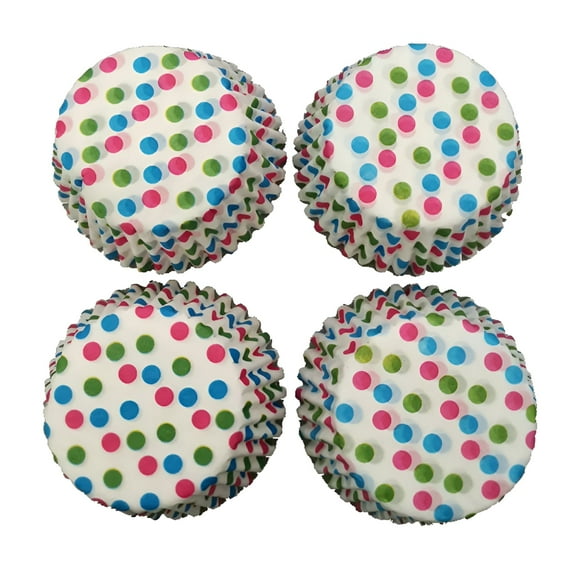 ACDANC 100Pcs Mini Cupcake Liners Muffin Paper Cups Heat resistant Dot Printing Baking Cups