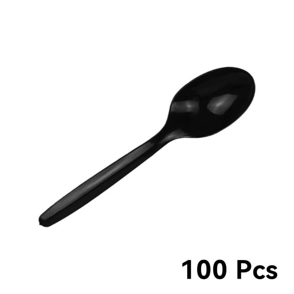 ACDANC 100Pcs Plastic Spoons Thickened Spoon Handle Soup Spoons Disposable No Odor Plastic Soup Spoons Style 6