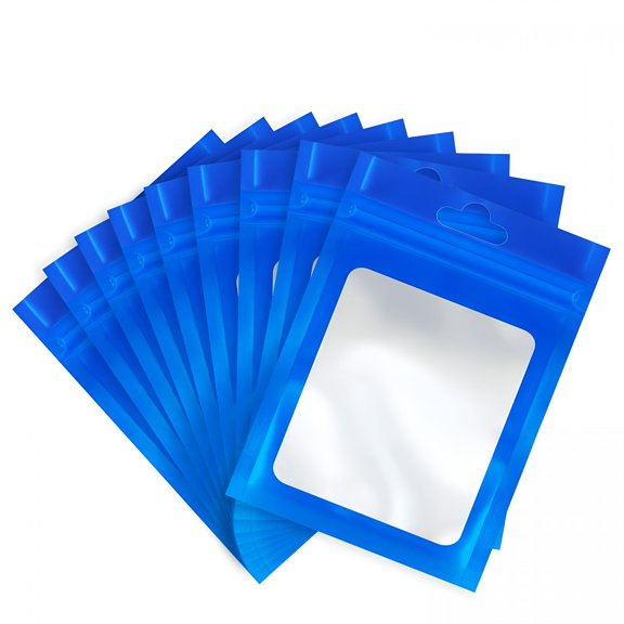 ACDANC 100Pieces Resealable Mylar Food Storage Bags with Clear Window Coffee Beans Packaging Pouch for Food Self Sealing Storage Supplies (Black,3 x 4.7 inch)