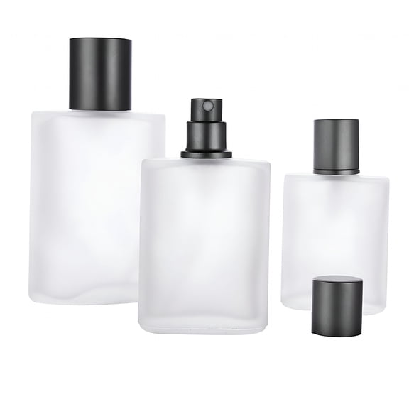 ACDANC 100ml Refillable Perfume Atomizer, Frosted Glass Travel Spray Bottle with Fine Mist, Leak-Proof Scent Dispenser