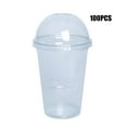 thumbnail image 1 of ACDANC 100pcs 450ml/15.2oz Plastic Cups with Dome Lid and Hole,Clear Drinking Cups Milkshake Cups,Disposable Party Cups Slush Cups for to Go Iced Cold Coffee,Juice,Smoothie,No Straw, 1 of 7