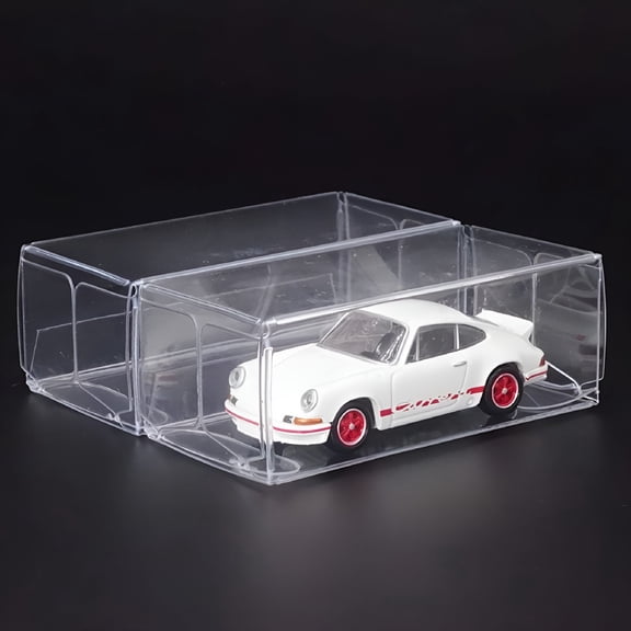 ACDANC 100pcs Plastic Toy Car Model Display Boxes,1:64 Scale Toy Car Display Boxes,Clear Model Car Display Case,Dustproof Protection,Transparent Cases for Hotwheels and Strei(3x4x8.2cm)