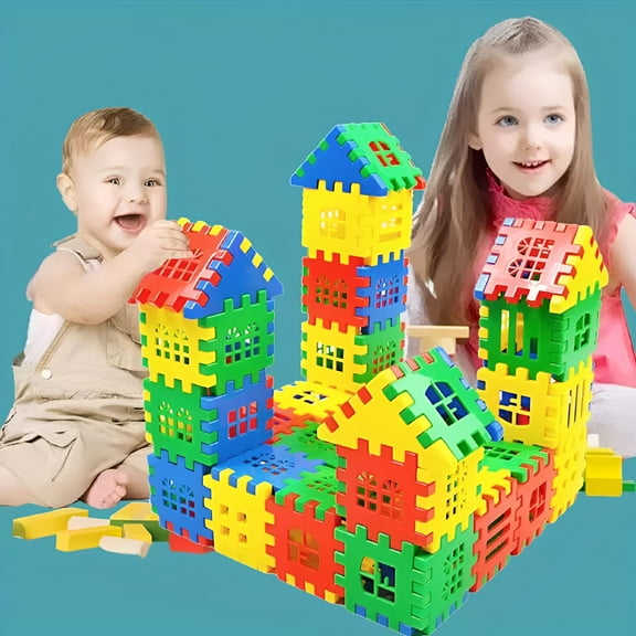 ACDANC 105-Piece Building Blocks Toddler Toys with Storage Bag for Toddlers 1-3 - Multiple Colors