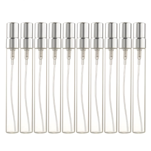 ACDANC 2026 New 10Ml 10Pcs Glass Spray Bottle Refillable Perfume Atomizer Mini Sample Test Bottle Thin Glass Vials Small Glass Spray Bottle