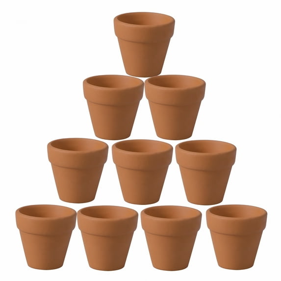 ACDANC 10Pcs 3.5x3.5cm Small Mini Terracotta Pot Clay Ceramic Pottery Planter Cactus Flower Pots Succulent Nursery Pots for Plants Crafts Wedding Favor