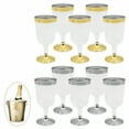 thumbnail image 1 of ACDANC 10Pcs Champagne Flutes Plastic 6 oz Disposable Martini Glasses Champagne Flutes Glass for Party Wedding Decoration Mix2, 1 of 7