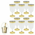 thumbnail image 1 of ACDANC 10Pcs Champagne Flutes Plastic 6 oz Martini Glasses Champagne Flutes for Party Wedding Family Gold, 1 of 7