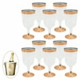 thumbnail image 1 of ACDANC 10Pcs Champagne Flutes Plastic 6 oz Plastic Wine Cups Disposable Champagne Flutes for Parties Wedding Decoration Friend Gathering Rosegold, 1 of 7