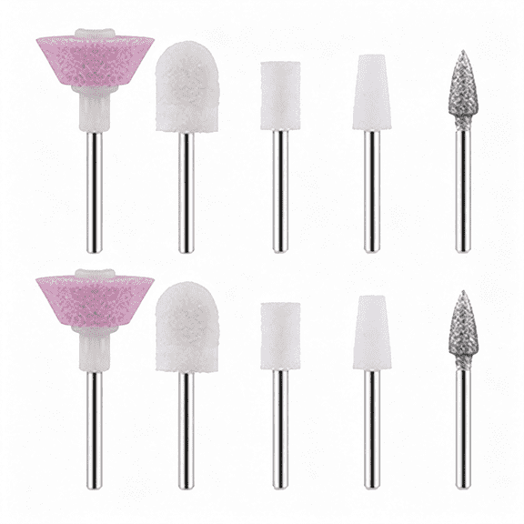 ACDANC 10Pcs Nail File Replacement Head Refills for Perfect Finishing and Well Touch Salon Nails Electronic Nail File and Full Manicure Nail Buffer Electric