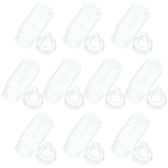 ACDANC 10pcs 100ml Disposable Baby Bottles With Scale For Newborns Feeding Clear Milk Bottle Ideal For Travel Breastmilk Storage And Feeding