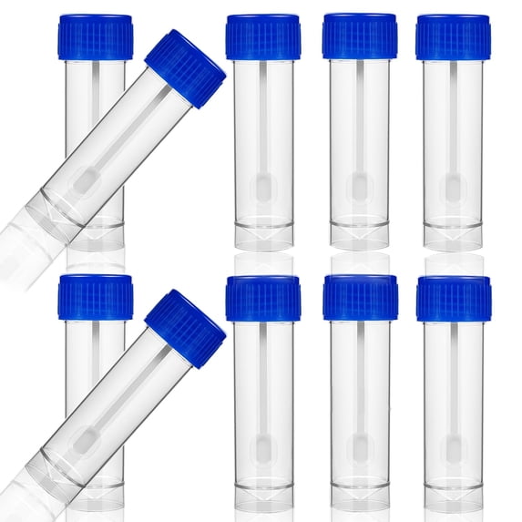 ACDANC 10pcs 25-30ml Stool Specimen Cup Stool Container with Spoon Lid, Stool Sampling Cup for Testing, Stool Sample Collection Kit