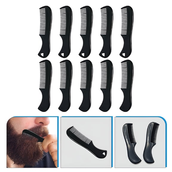 ACDANC 10pcs Mustache Comb Pocket Comb Mens Beard Comb Travel Comb Grooming Accessory