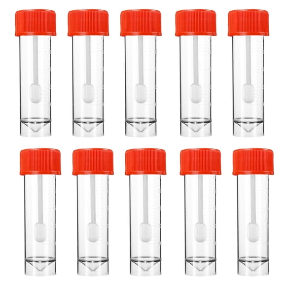 ACDANC 10pcs Stool Specimen Cups with Lids, 25-30ml Stool Cups Stool Container with Spoon Lid