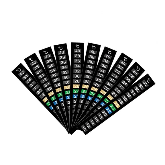 ACDANC 10pcs Traditional Stick-on Digital Temperature Thermometer Strip Degree Celsius System Display