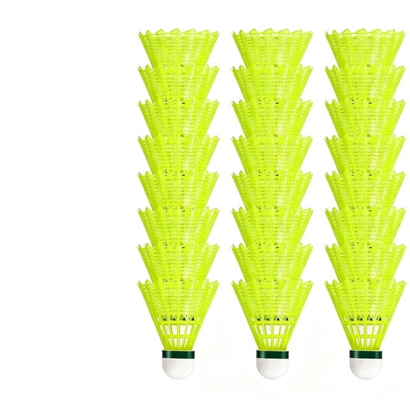 ACDANC 12/24 Pack Badminton Birdies Nylon,Durable Shuttlecocks for Backyard & Baseball Batting Practice,Wind Resistant Yellow/Pink Bulk Ball Set for Family,Beginners & Outdoor Sports