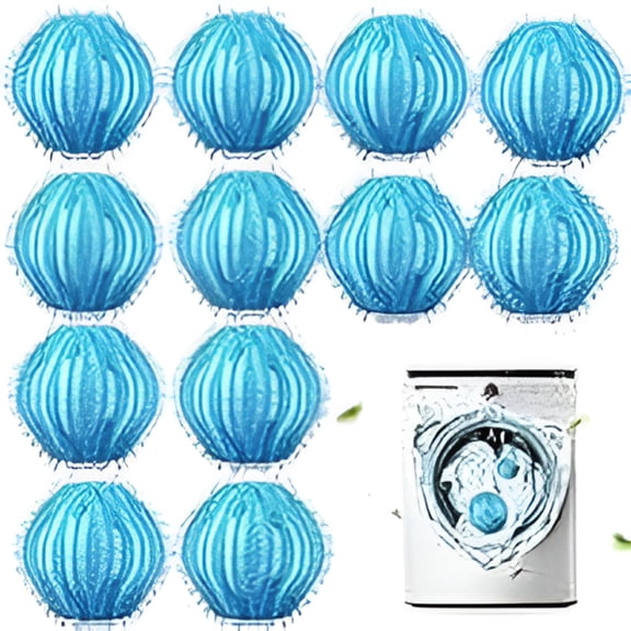 ACDANC 12-Pack Laundry Hair Catcher Balls - Reusable Mesh Lint Collectors for Washing Machines - Pet Hair Removal & Fabric Care