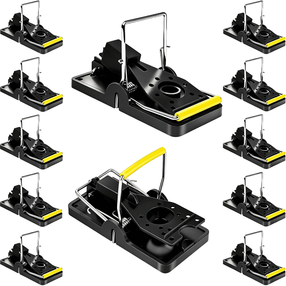 ACDANC 12 Pack Mouse Traps Indoor for Home,Reusable Mice Traps for House,Safe No Touch Humane Snap Traps,Small Mice Catchers for Home Indoor,Quick-Set Mousetraps Effective