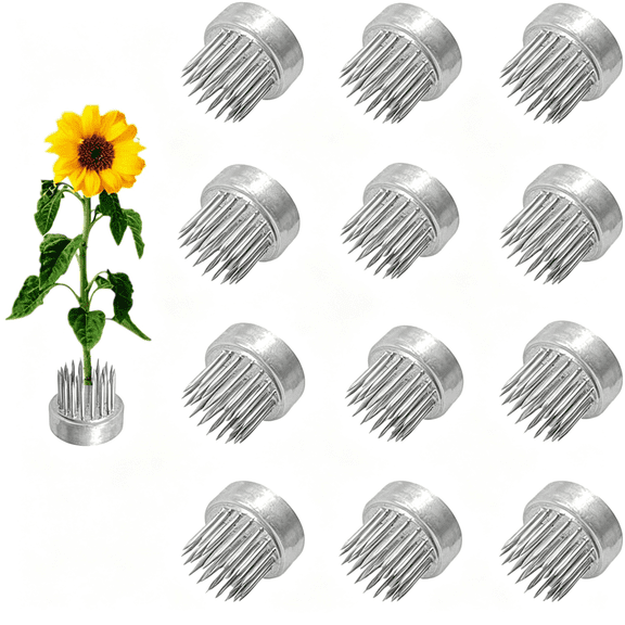 ACDANC 12 Pcs Mini Flower Frog 0.9",Stainless Steel Ikebana Kenzan,Flower Frogs for Arrangements,Table Number Holder