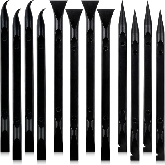 ACDANC 12 Pcs Plastic Scraper Tool, Non-Scratch Crevice Cleaning & Sticker Remover, Safe Detailing Supplies for Car, Kitchen, and Tight Spaces