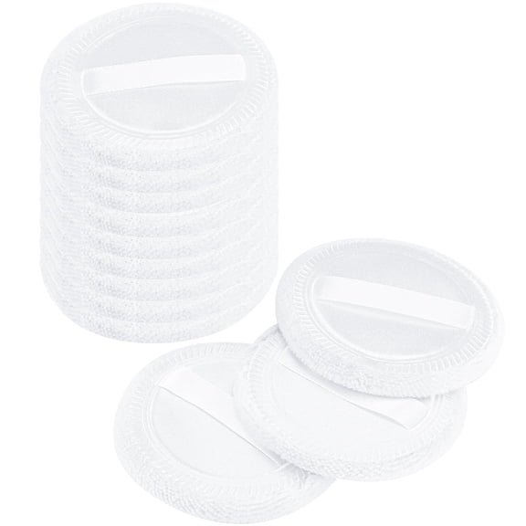 ACDANC 12 Pieces Powder Puffs Cotton Round Makeup Pads Soft Face Compact Puffs for Loose Setting Pressed Powder,2.36 Inch (White) 12 Pieces Soft Cotton Mini Powder Puff