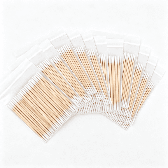 ACDANC 1200 Count Microblading Cotton Swab, Double Pointed Tip Swabs, Multipurpose Tipped, Wood Sticks for Make Up, Tattoo Permanent Supplies, Sharp Pointed Q Tips