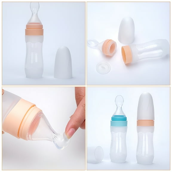 ACDANC 120ml Rice Cereal Bottle Feeding Bottle with Silicone Teether Baby Food Feeder