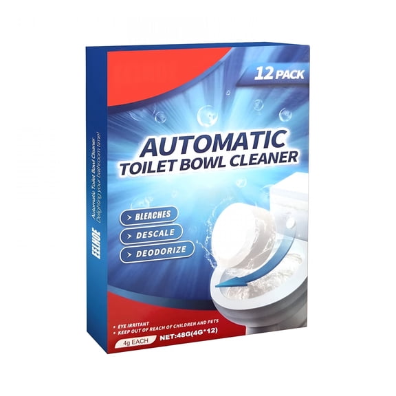 ACDANC 12PCS Toilet Cleaning Tablets,Powerful Toilet Bowl Cleaner,Deodorizing and Descaling Tablets for Toilet Tank,Slow-Releasing Bleach Tablets for Deep Clean and Fresh Scent