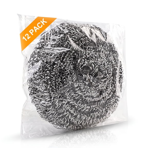 ACDANC 12Pack Upgraded Stainless Steel Wool Scrubber Sponge, Especially for Tough Cleaning Steel Scrubber