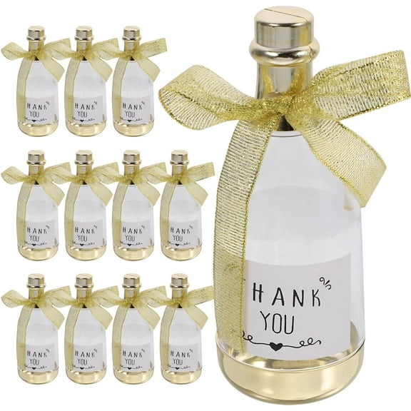 ACDANC 12Pcs Gold Champagne Bottle Party Favor Boxes, Bridal Shower Wedding Candy Containers