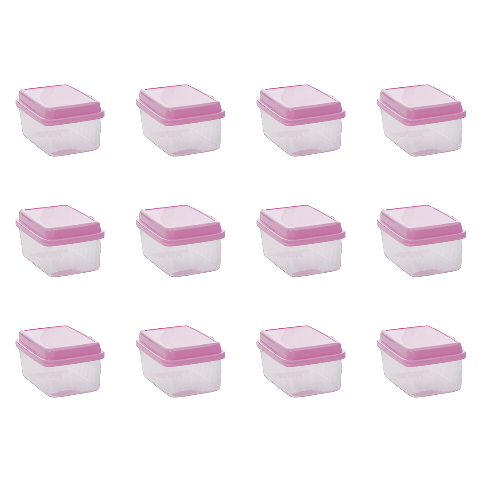 Storage Container Pink Ribbed ACDANC 12Pcs Ice Cream Containers,-20 ° C to 100 ° C Freezer Containers ...