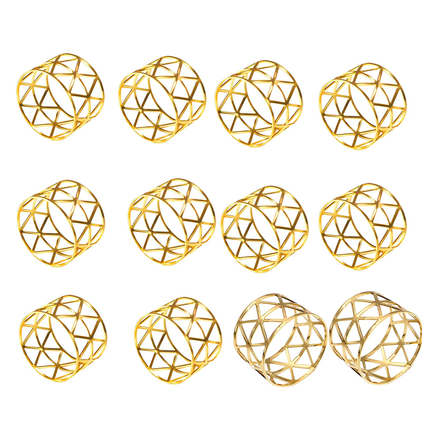 ACDANC 12Pcs Napkin Rings,Metallic Sheen Serviette Rings,Western ...