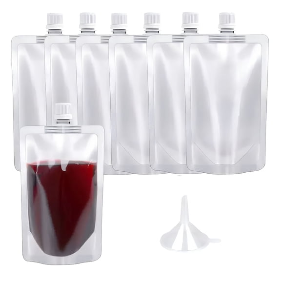ACDANC 12Pcs Plastic Flasks,Concealable and Reusable Drink Pouches,Leak-Proof Food Grade Plastic with Funnel for Travel