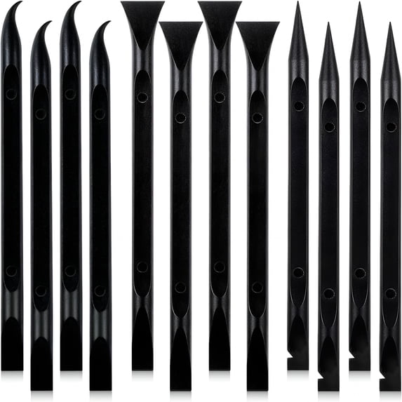 ACDANC 12Pcs Plastic Scraper Tool, Crevice Cleaning Tool, Non Scratch Car Detailing Supplies for Cleaning, Versatile Label/Sticker Remover & Peeler Tool for Tight Spaces